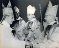 Auxiliary Bishop Bernard McLaughlin is congratulated by his consecrator Pope Paul VI after ceremonies on January 6, 1969 in St. Peter